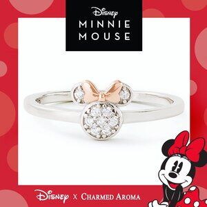 Official Disney Minnie Mouse ring, 925 Sterling Silver Charmed Aroma